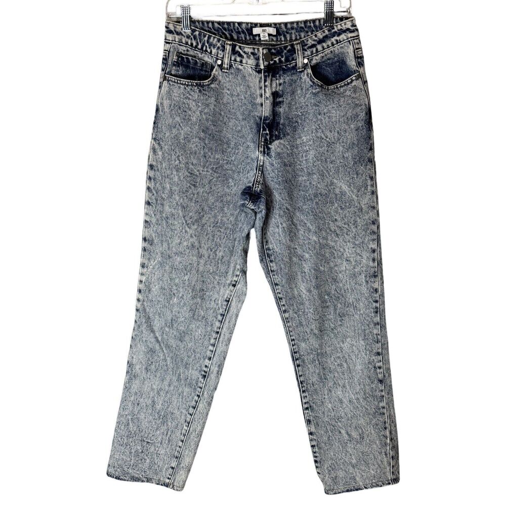 BP Jeans Womens 6 29 Blue Acid Wash Mom Jean High Waisted Casual Retro 80s Style